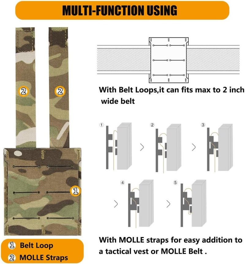 KRYDEX 5.56 Magazine Pouch,MOLLE Mag Holder with Quick Release Magazine Pouch Insert - Image 2